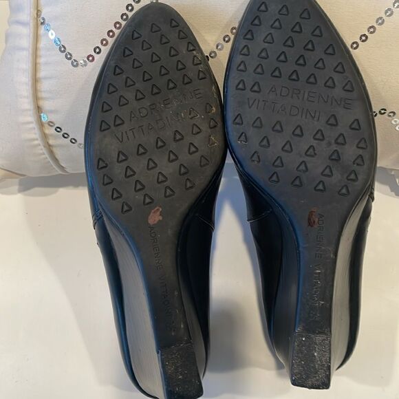 Adrienne Vittadini Black Wedge shoes Size 6.5 - Picture 11 of 12